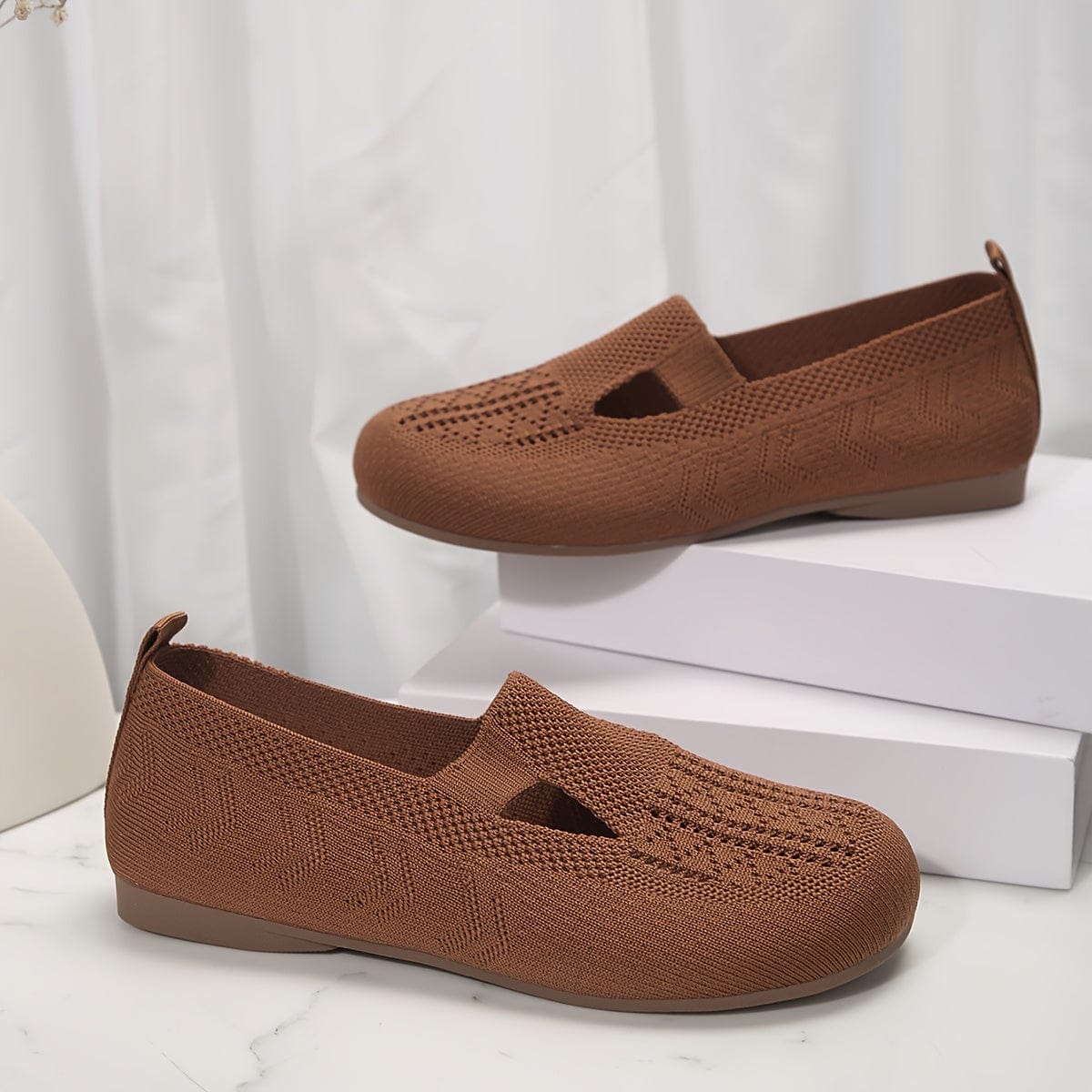 Elodie|Chaussures plates tricotées pour femmes