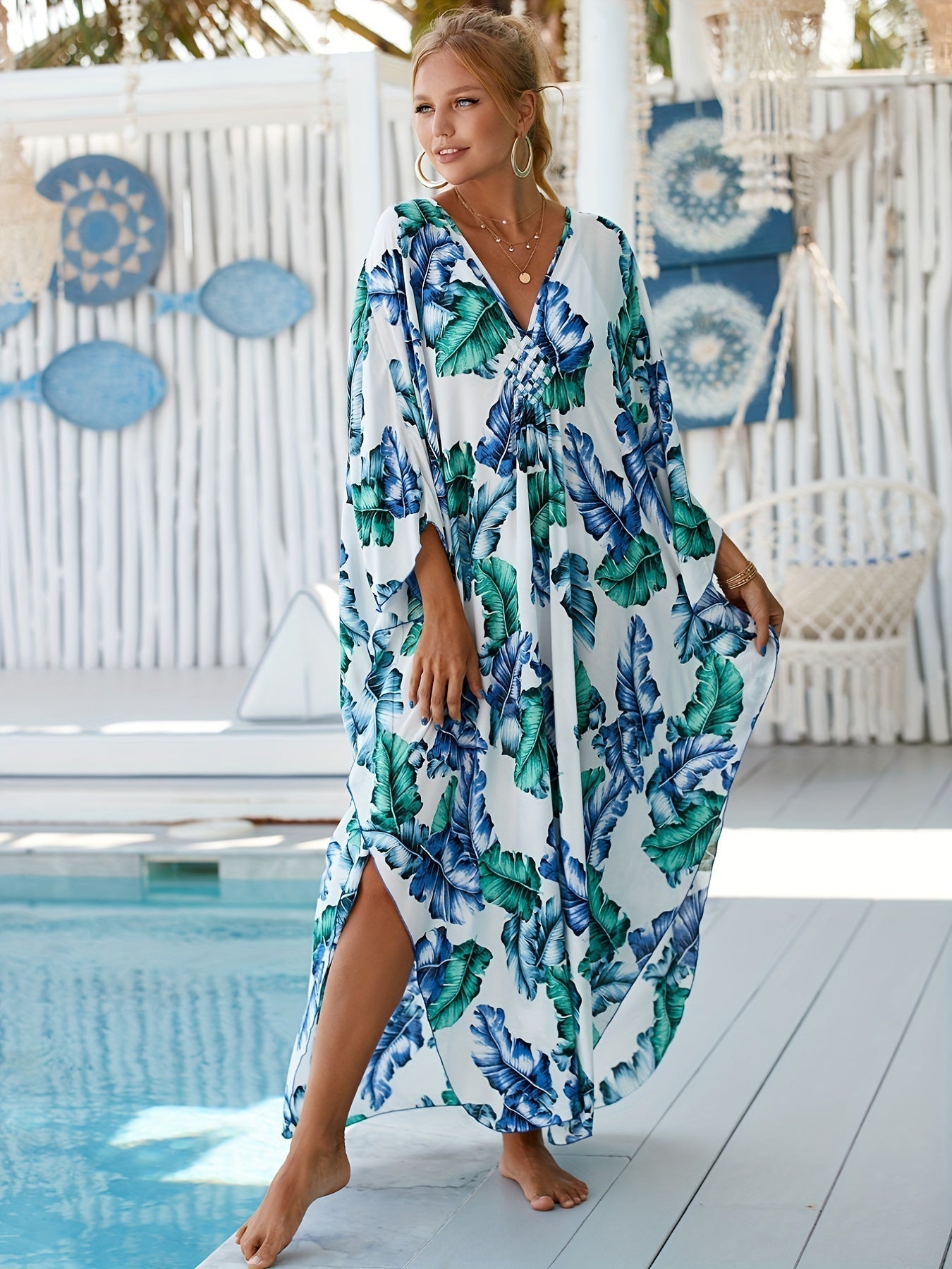 Robe Tropicale En Fibre De Bambou
