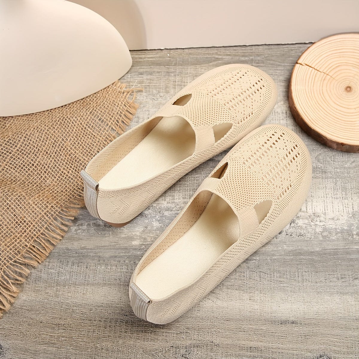 Elodie|Chaussures plates tricotées pour femmes