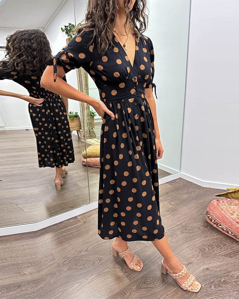 Rebecca|Robe à Motifs Piqués