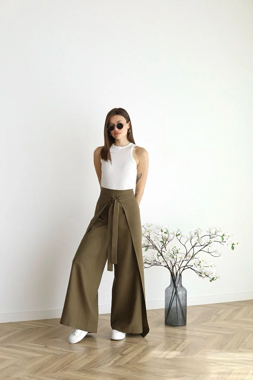Ambre | Pantalon en lin à jambes larges