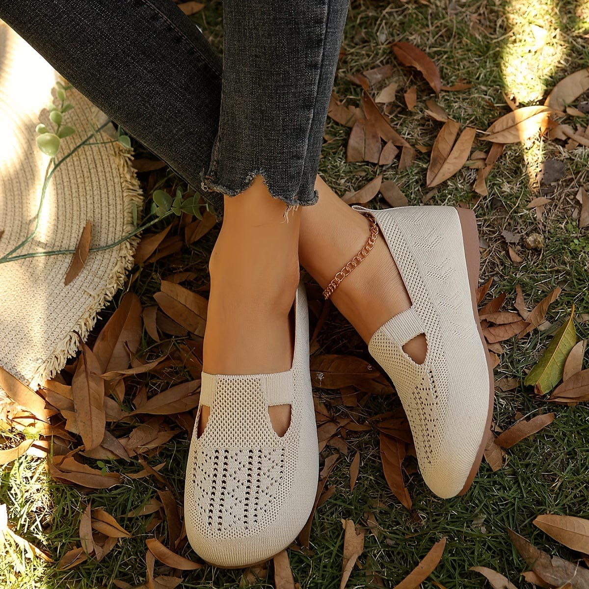 Elodie|Chaussures plates tricotées pour femmes