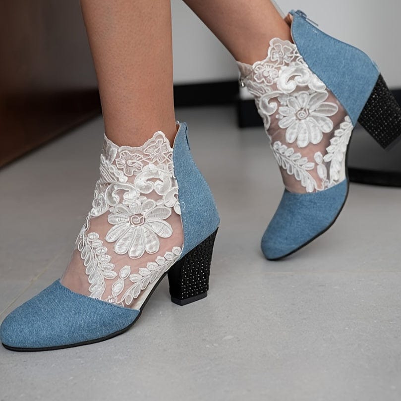 Katia|Bottes à motif de dentelle pour femmes