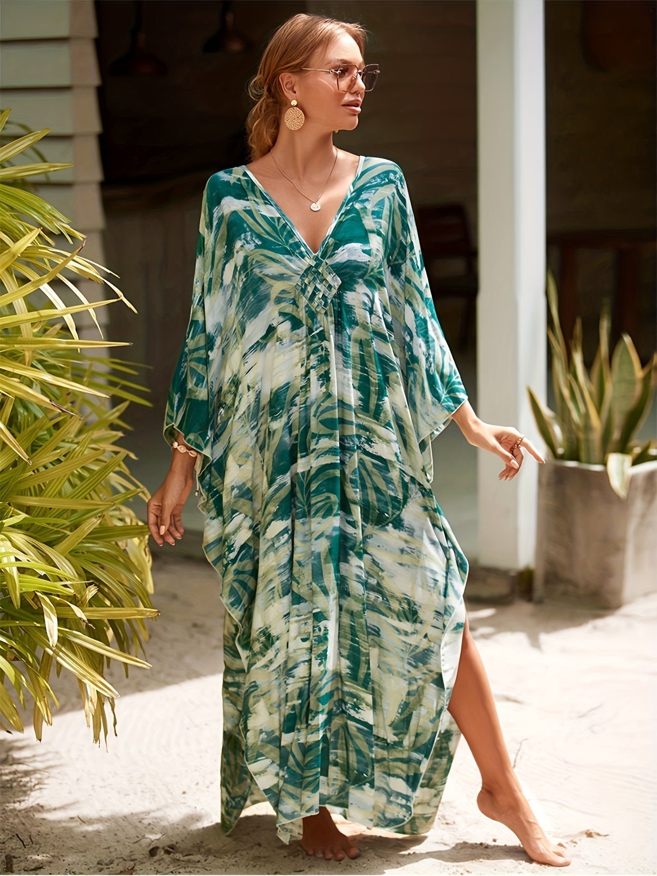 Robe Tropicale En Fibre De Bambou