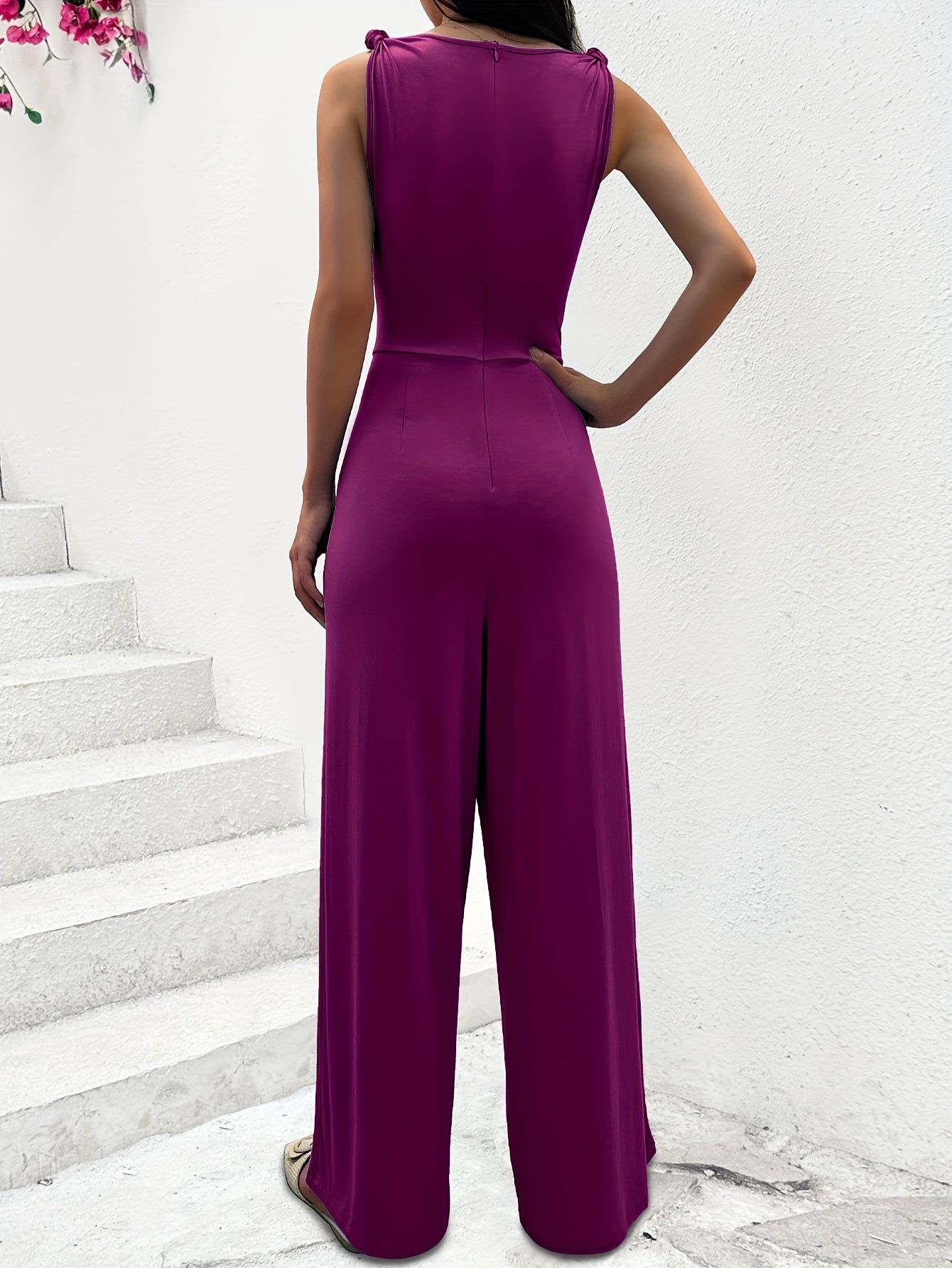 Juliette|Combinaison à Jambes Larges sans Manches