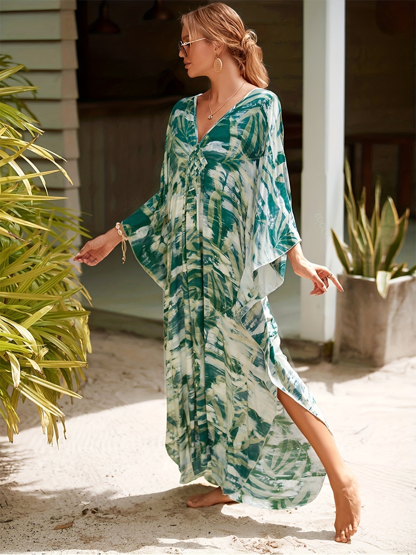 Robe Tropicale En Fibre De Bambou