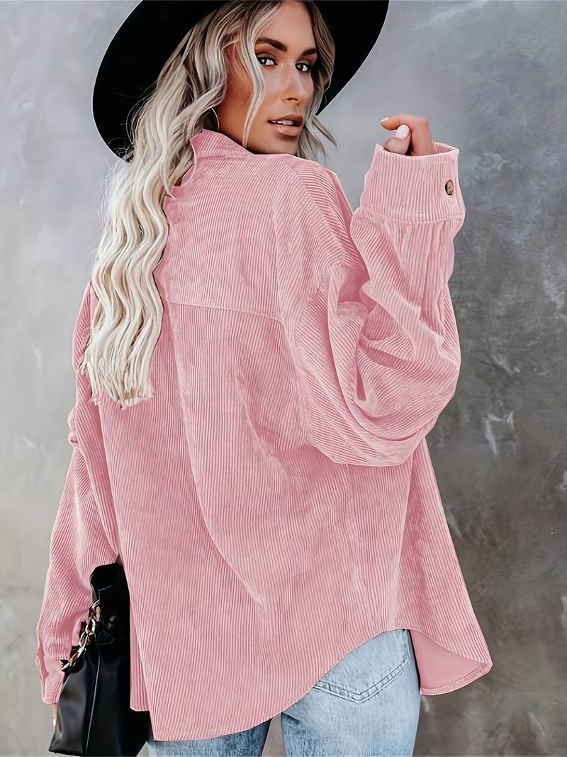 Brenda|Chemise en velours côtelé vintage