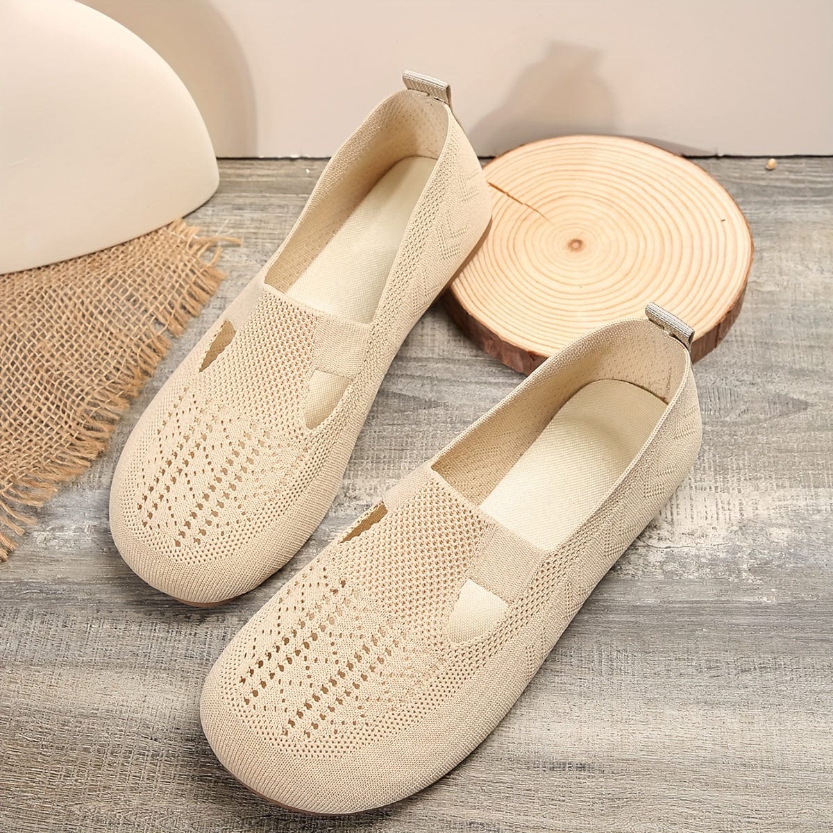 Elodie|Chaussures plates tricotées pour femmes