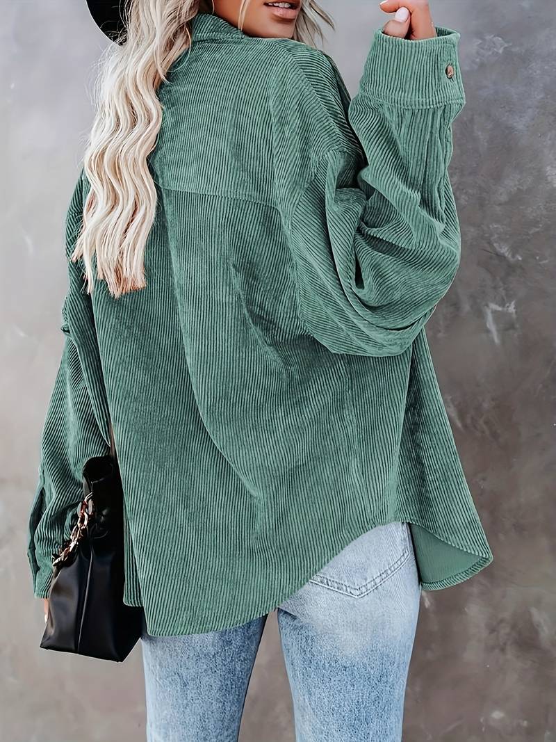 Brenda|Chemise en velours côtelé vintage