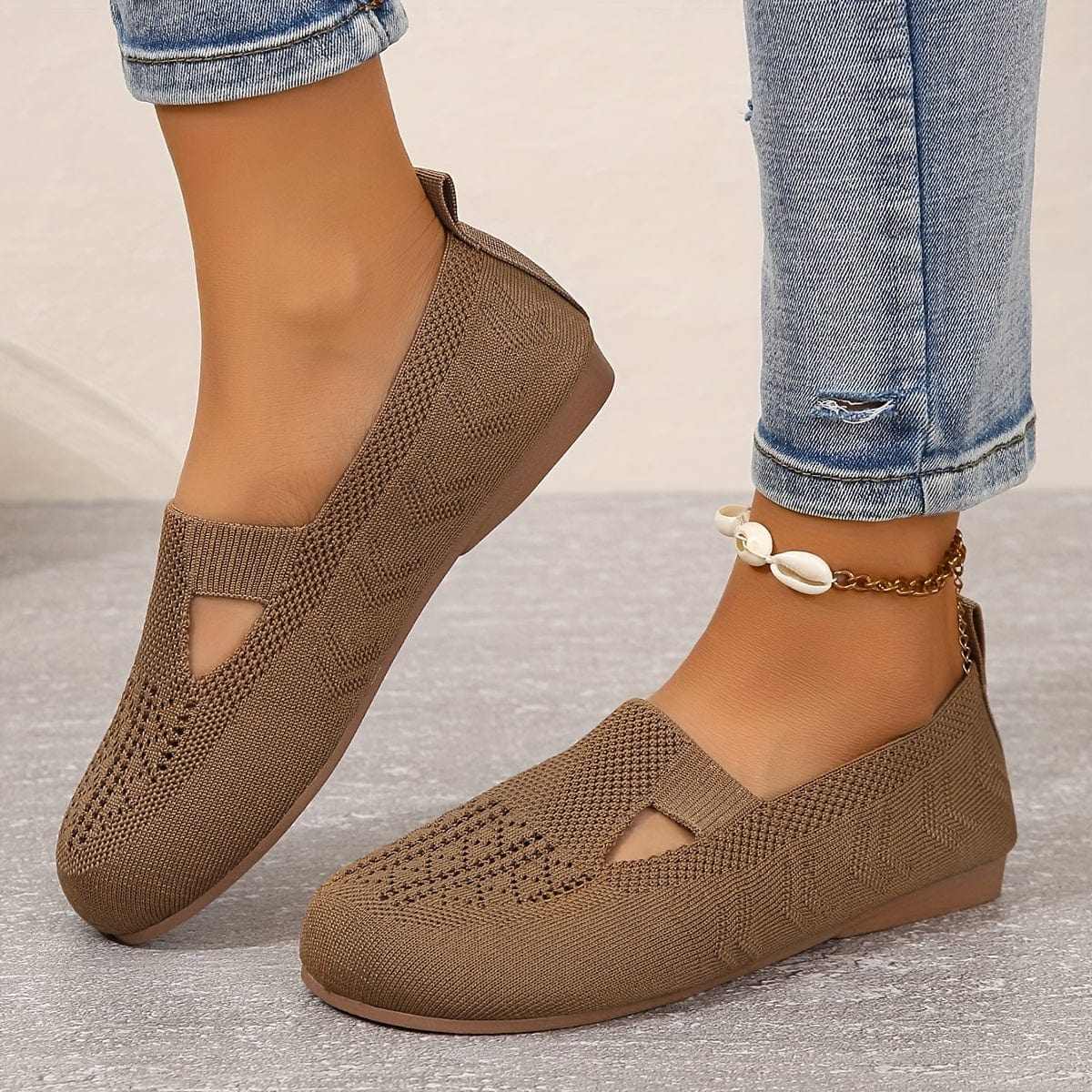 Elodie|Chaussures plates tricotées pour femmes