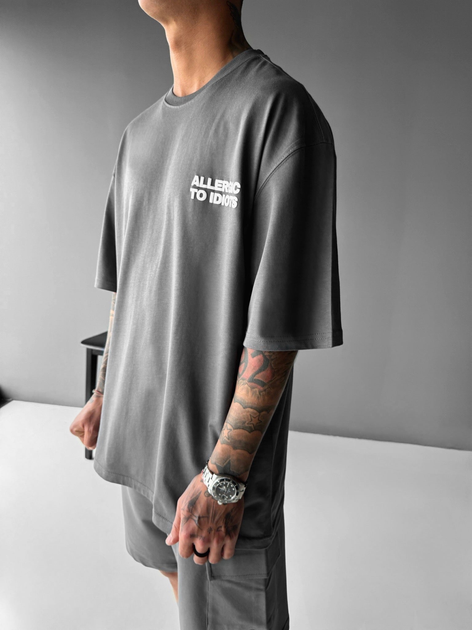 Oversize Statement T-shirt - Anthracite