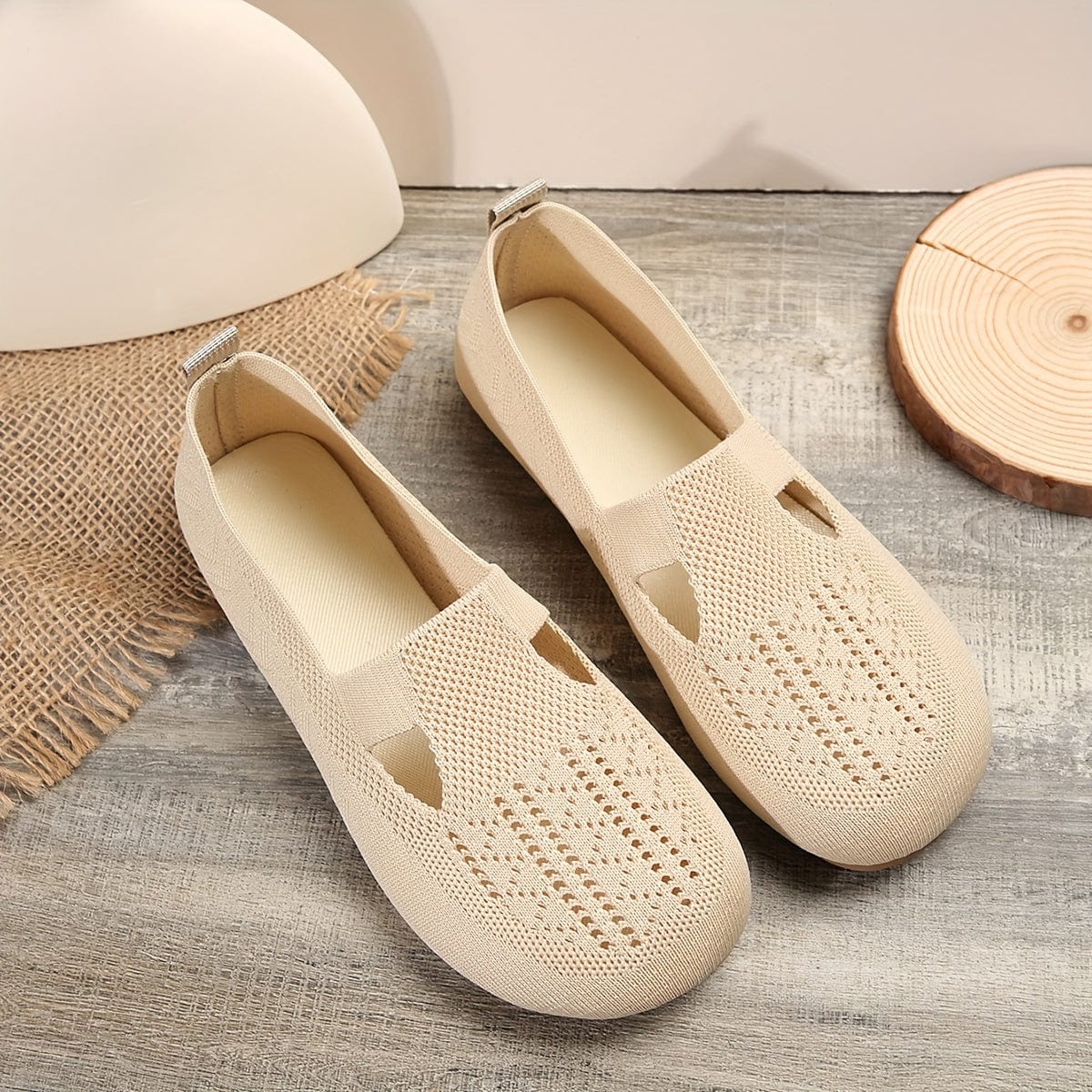 Elodie|Chaussures plates tricotées pour femmes