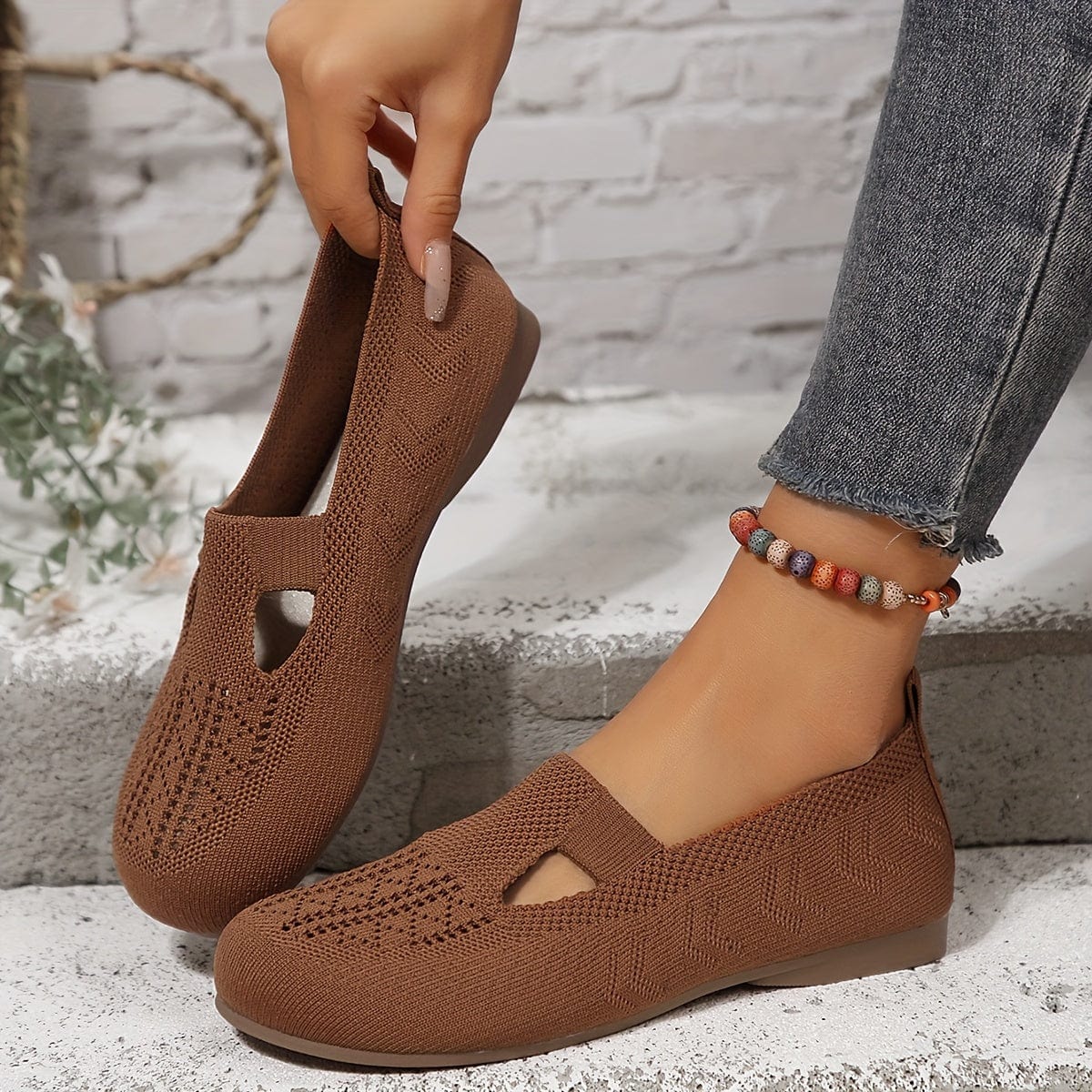 Elodie|Chaussures plates tricotées pour femmes