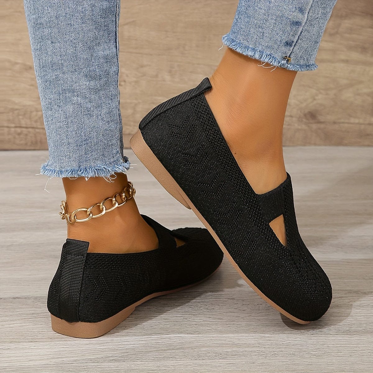 Elodie|Chaussures plates tricotées pour femmes
