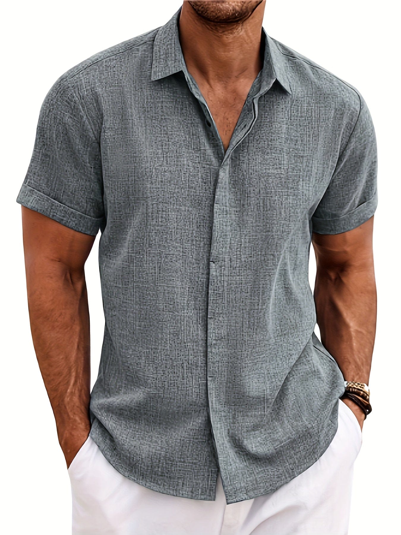Laurent|Chemise élégante pour hommes, décontractée et respirante