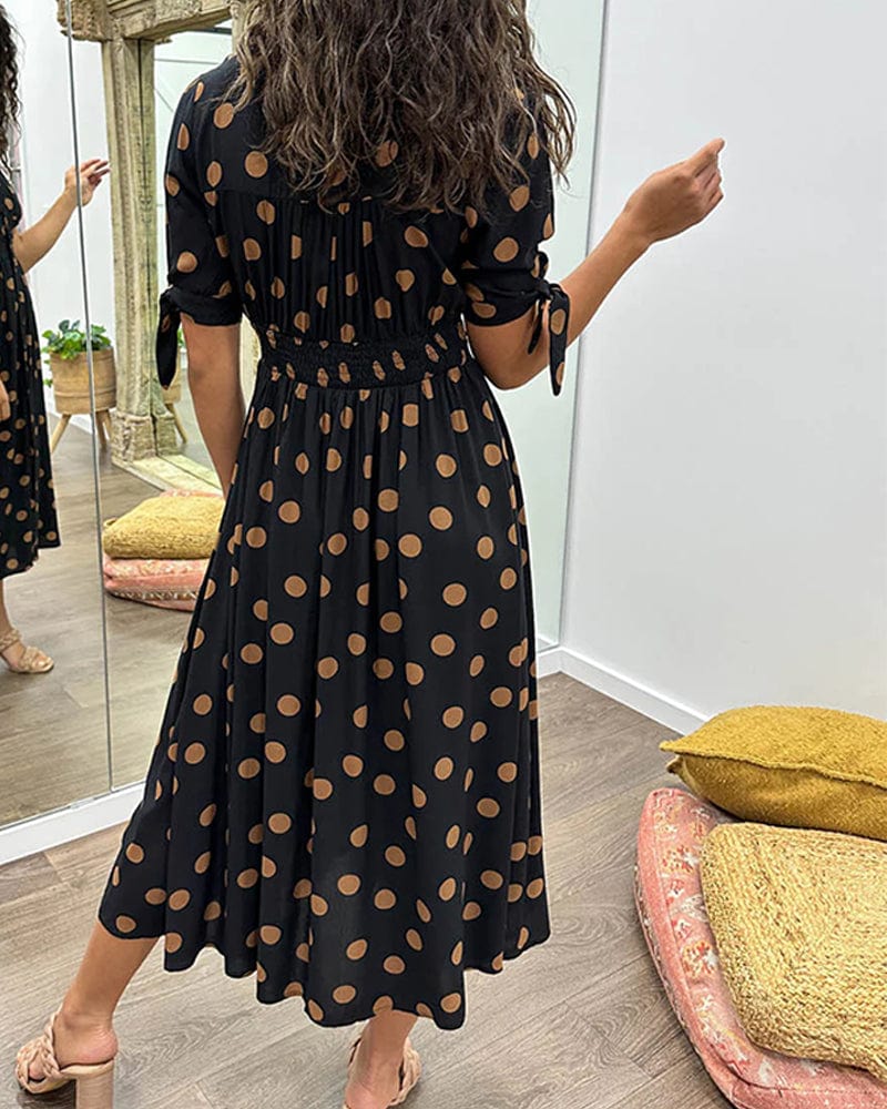 Rebecca|Robe à Motifs Piqués