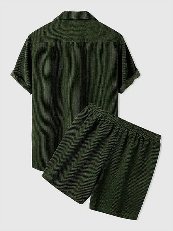 Gaëtan|Ensemble Estival 2 Pièces en Velours Côtelé