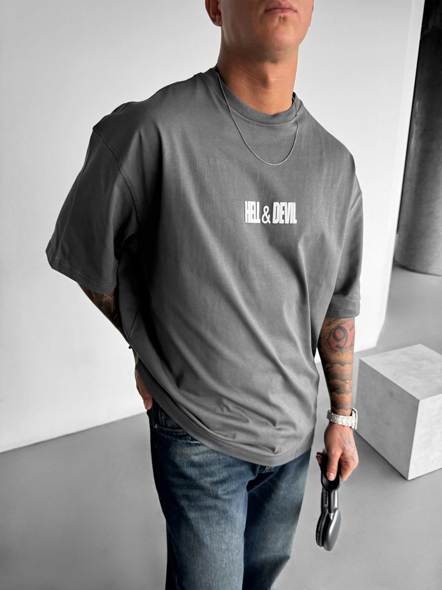 Oversize Statement T-shirt - Anthracite