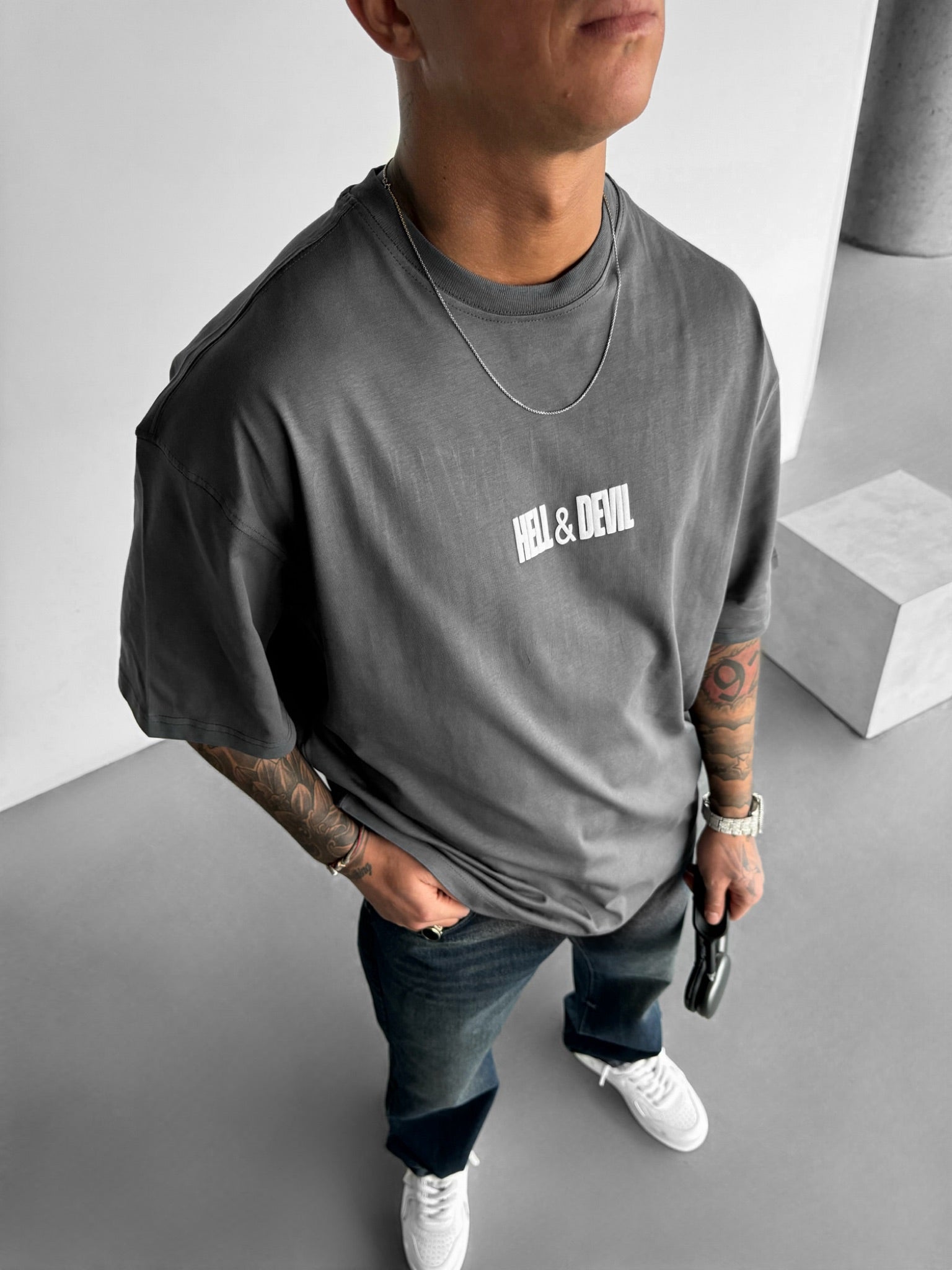 Oversize Statement T-shirt - Anthracite