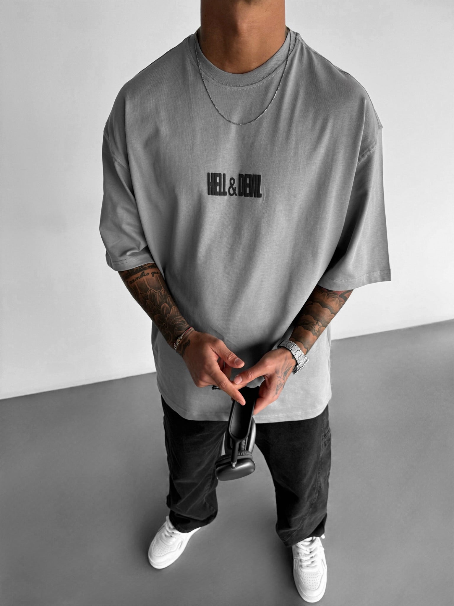 Oversize Statement T-shirt - Grey