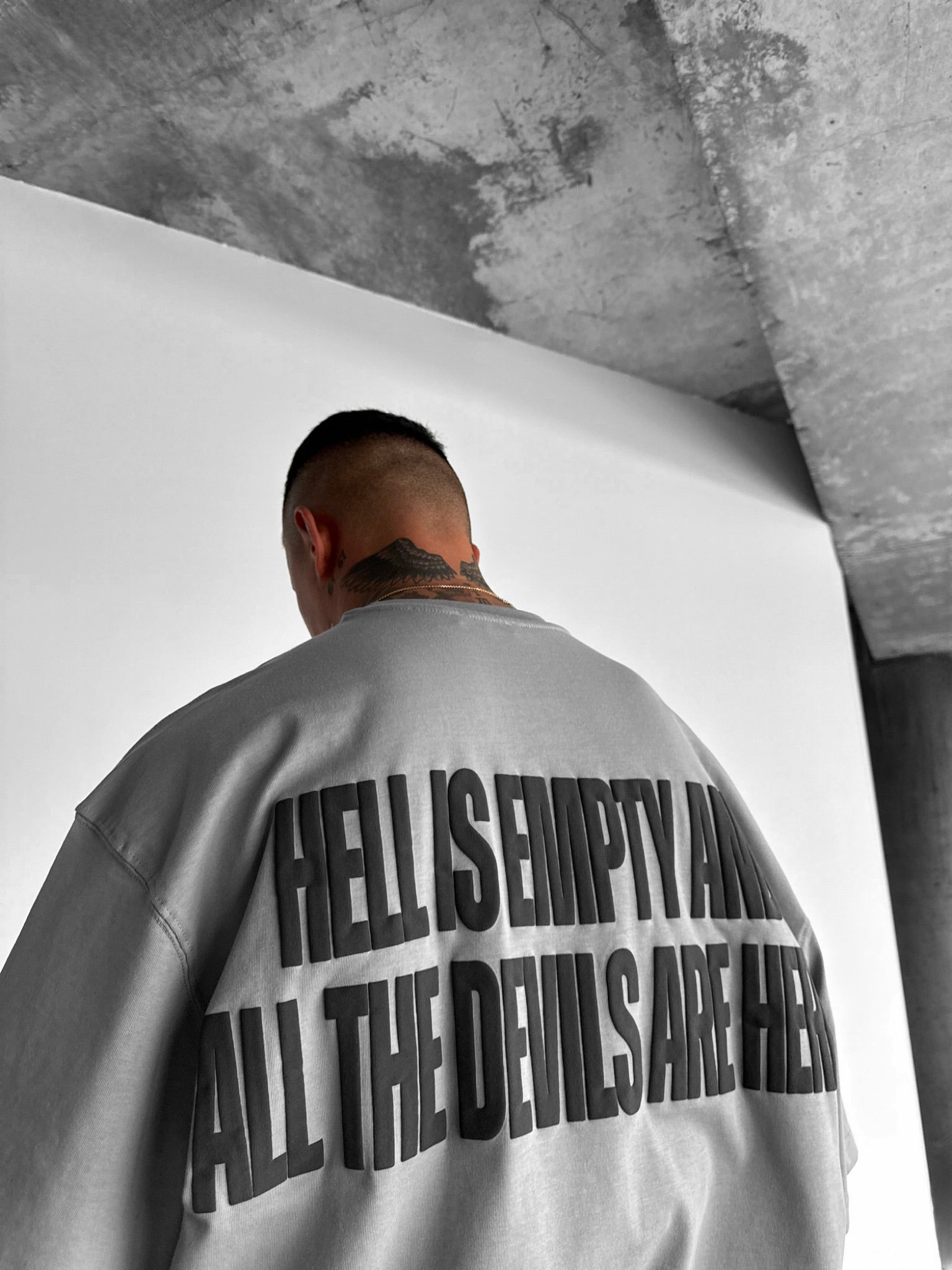 Oversize Statement T-shirt - Grey