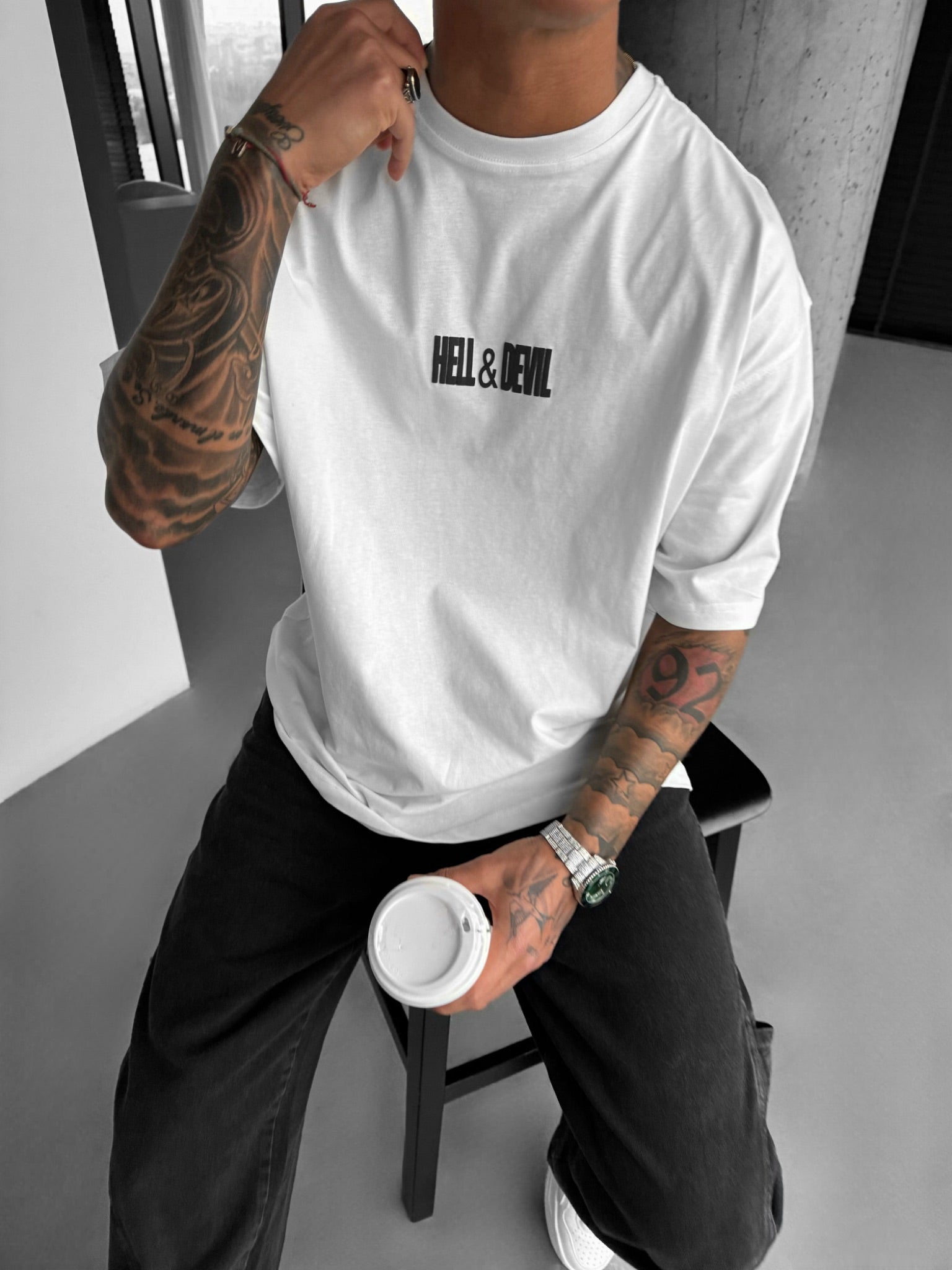 Oversize Statement T-shirt - Ecru