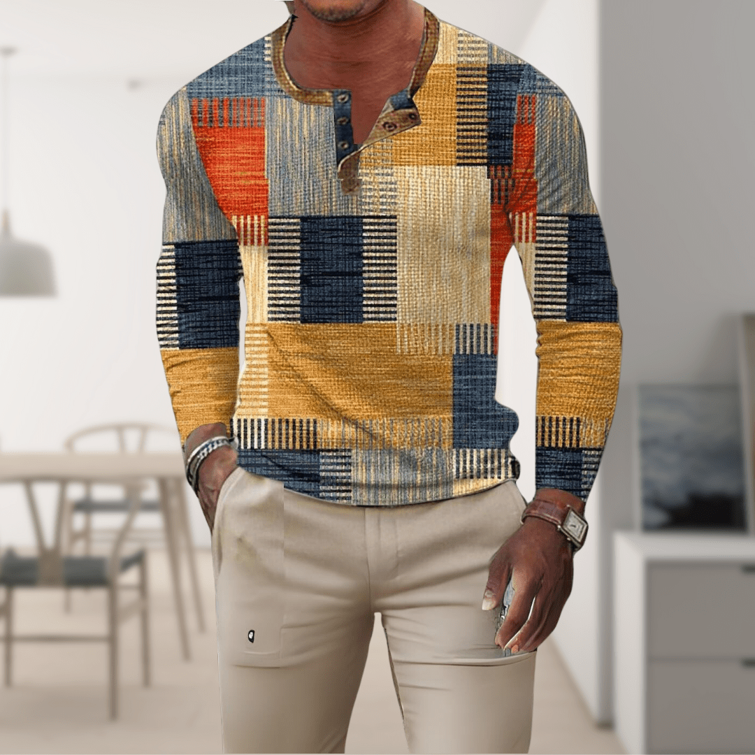 Jean|Pull carreaux pour homme