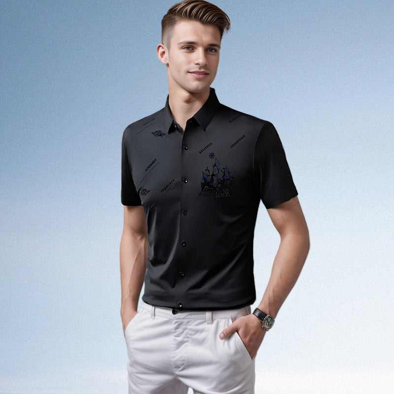 Anthony | Chemise de business à manches courtes et à boutons
