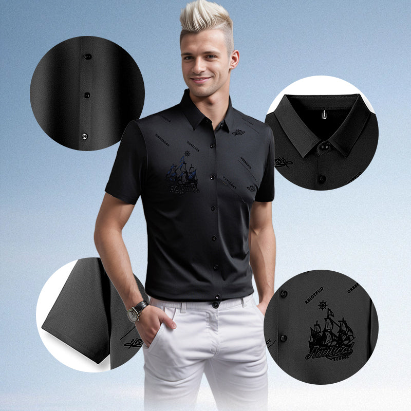 Anthony | Chemise de business à manches courtes et à boutons