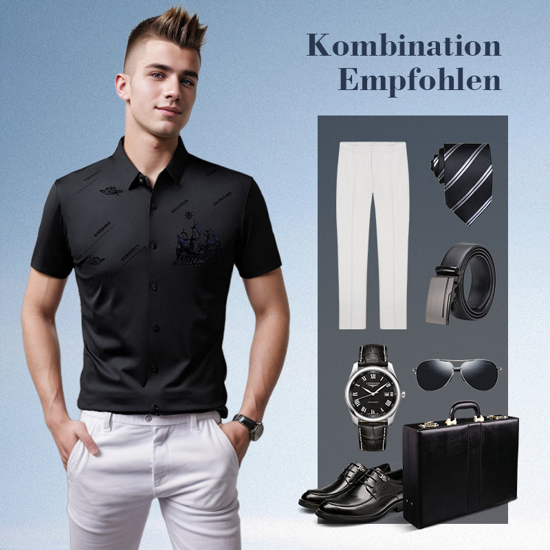 Anthony | Chemise de business à manches courtes et à boutons