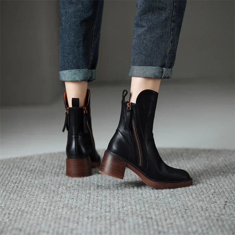 Lina|Bottes de cheville en cuir