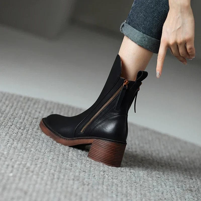 Lina|Bottes de cheville en cuir
