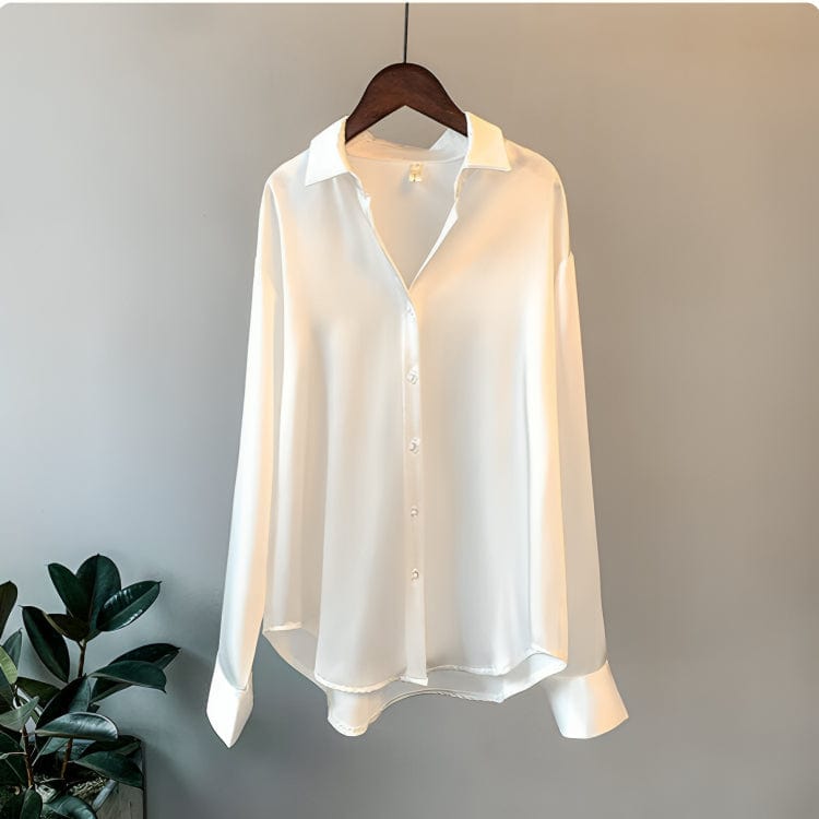 Marie|Blouse en satin de soie