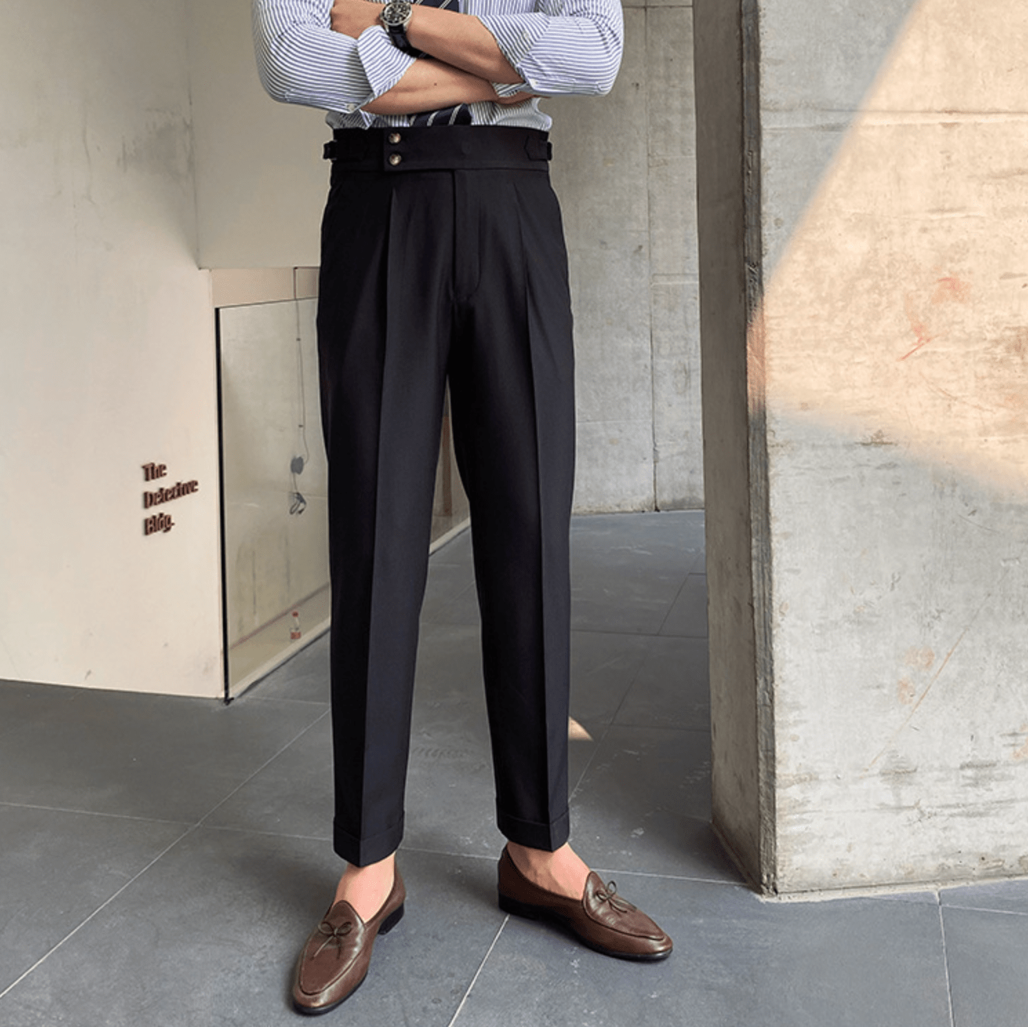 Edward™ - Pantalon Taille Haute - Bouclée
