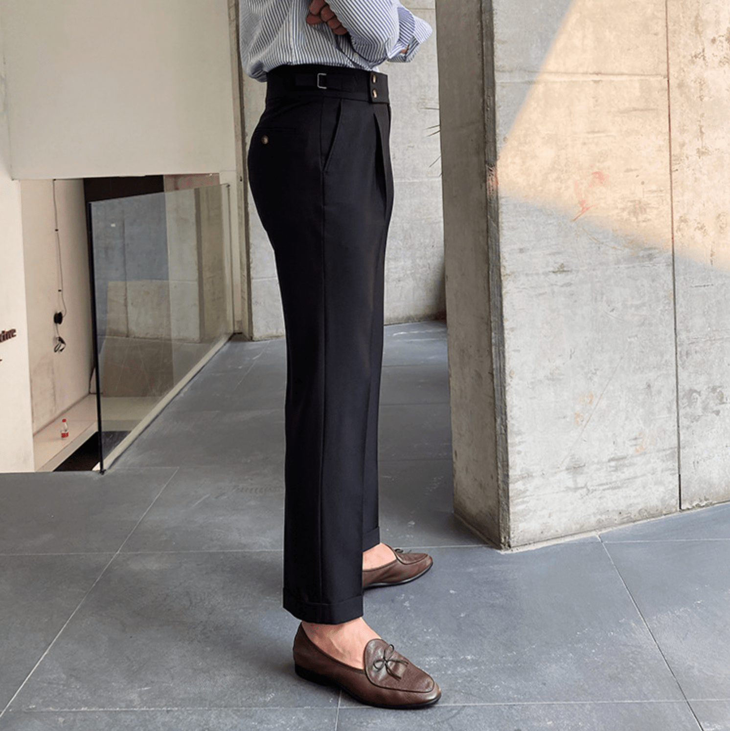 Edward™ - Pantalon Taille Haute - Bouclée