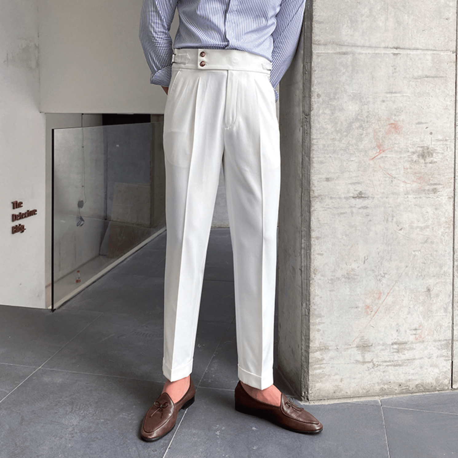 Edward™ - Pantalon Taille Haute - Bouclée
