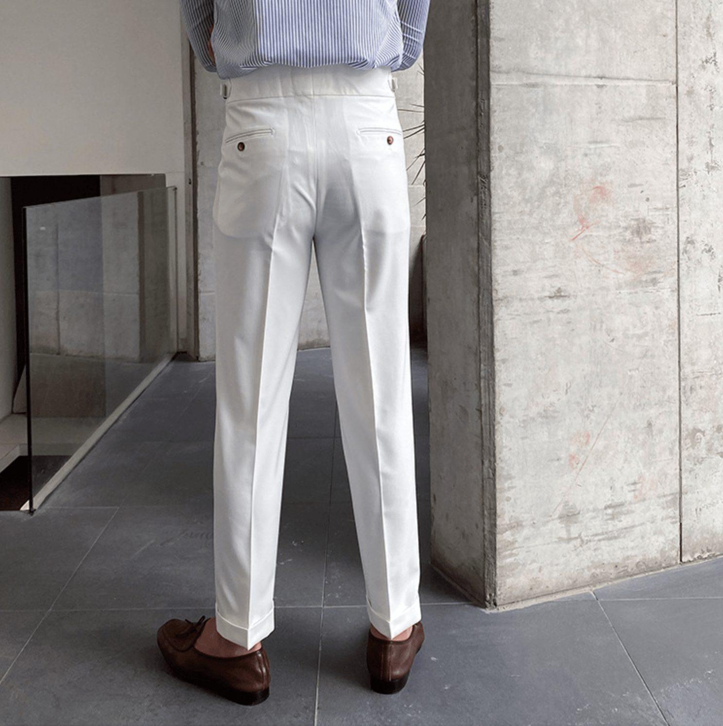 Edward™ - Pantalon Taille Haute - Bouclée