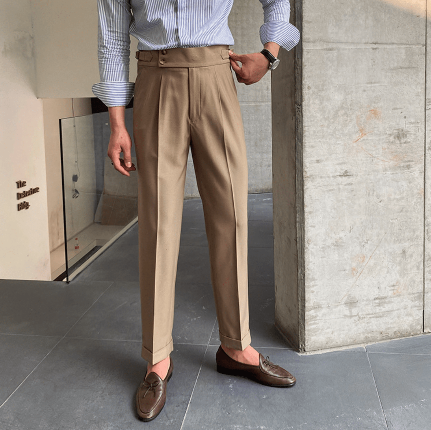 Edward™ - Pantalon Taille Haute - Bouclée