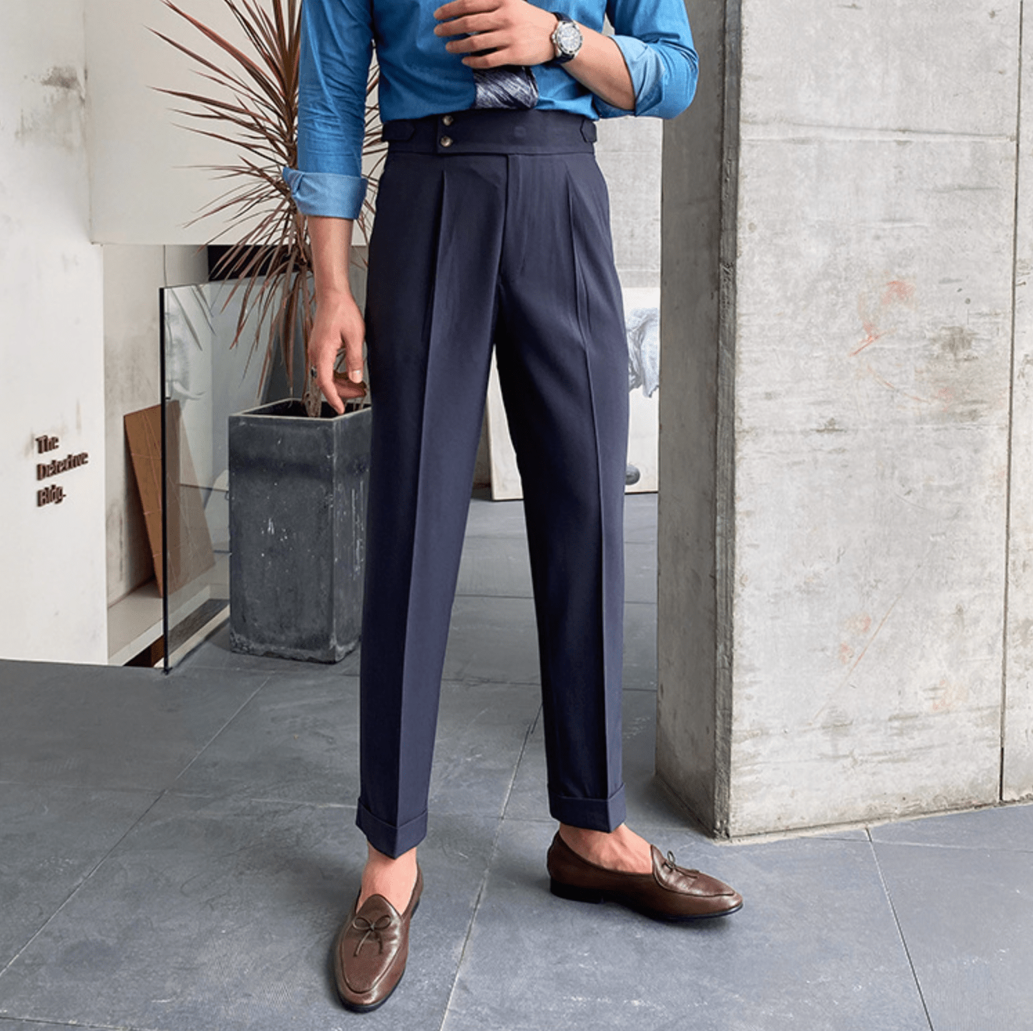 Edward™ - Pantalon Taille Haute - Bouclée
