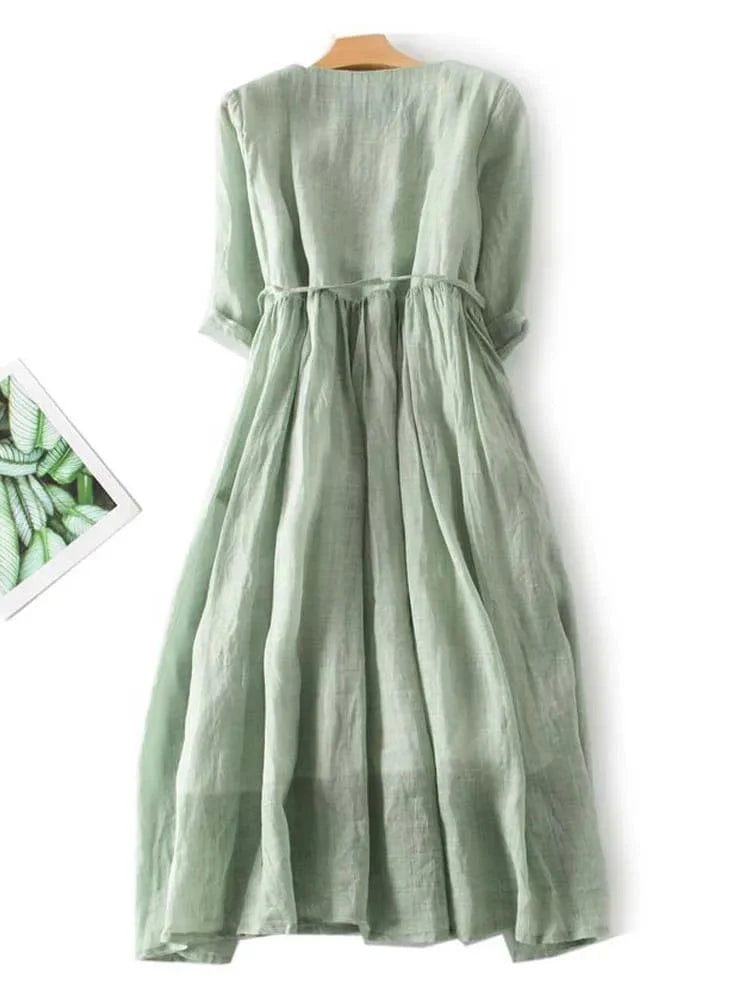 Pauline | Robe élégante en lin
