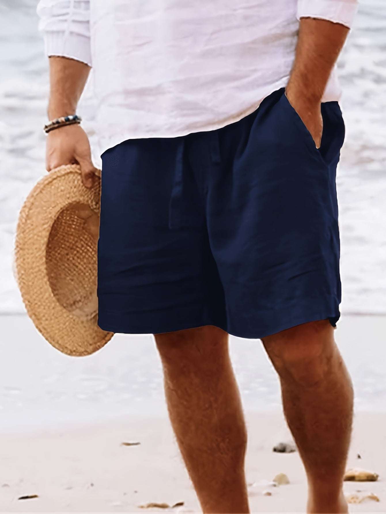 Sébastien|Shorts unis à la mode pour hommes