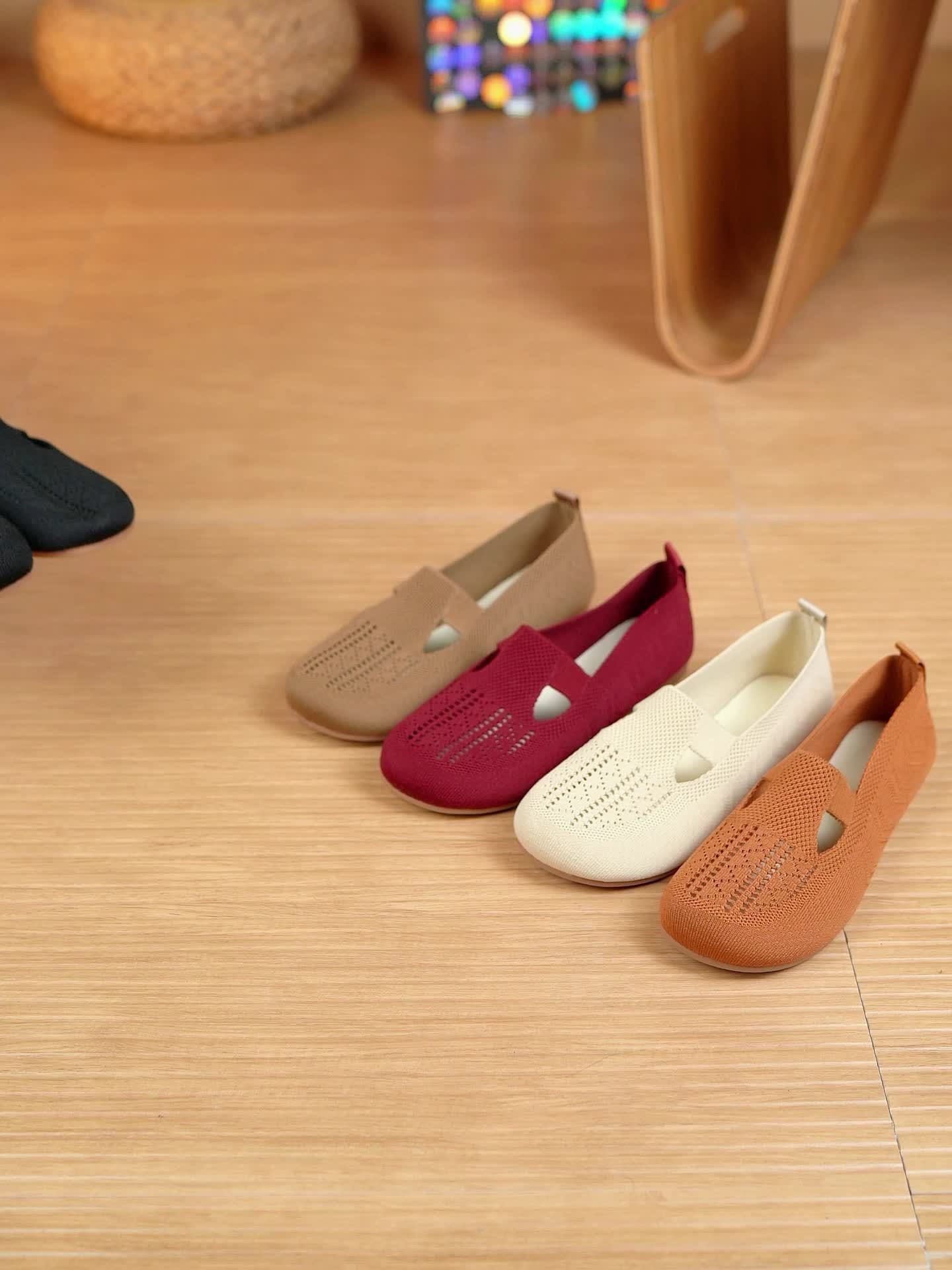 Elodie|Chaussures plates tricotées pour femmes