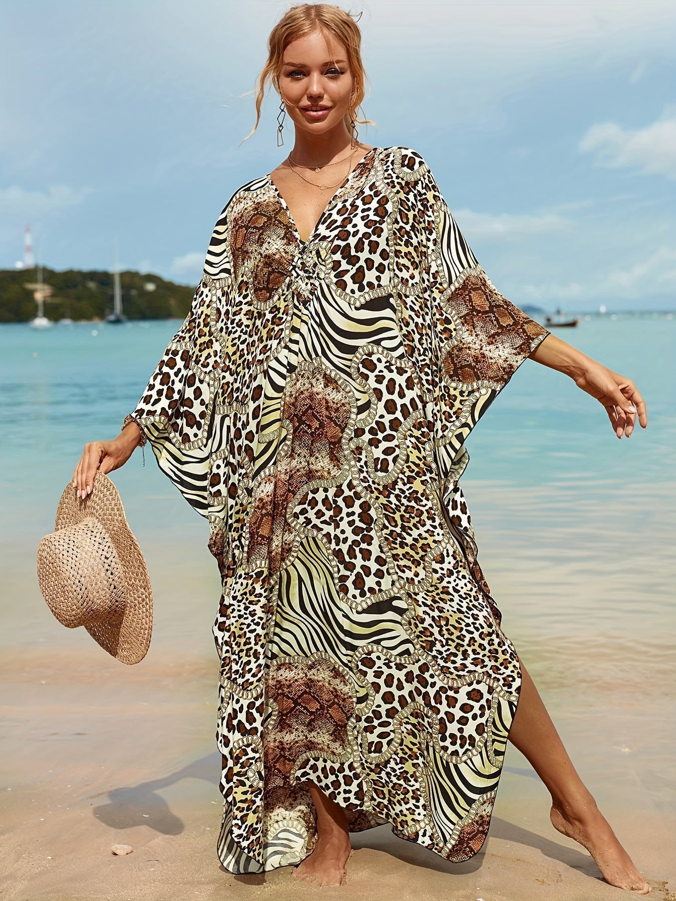 Robe Tropicale En Fibre De Bambou