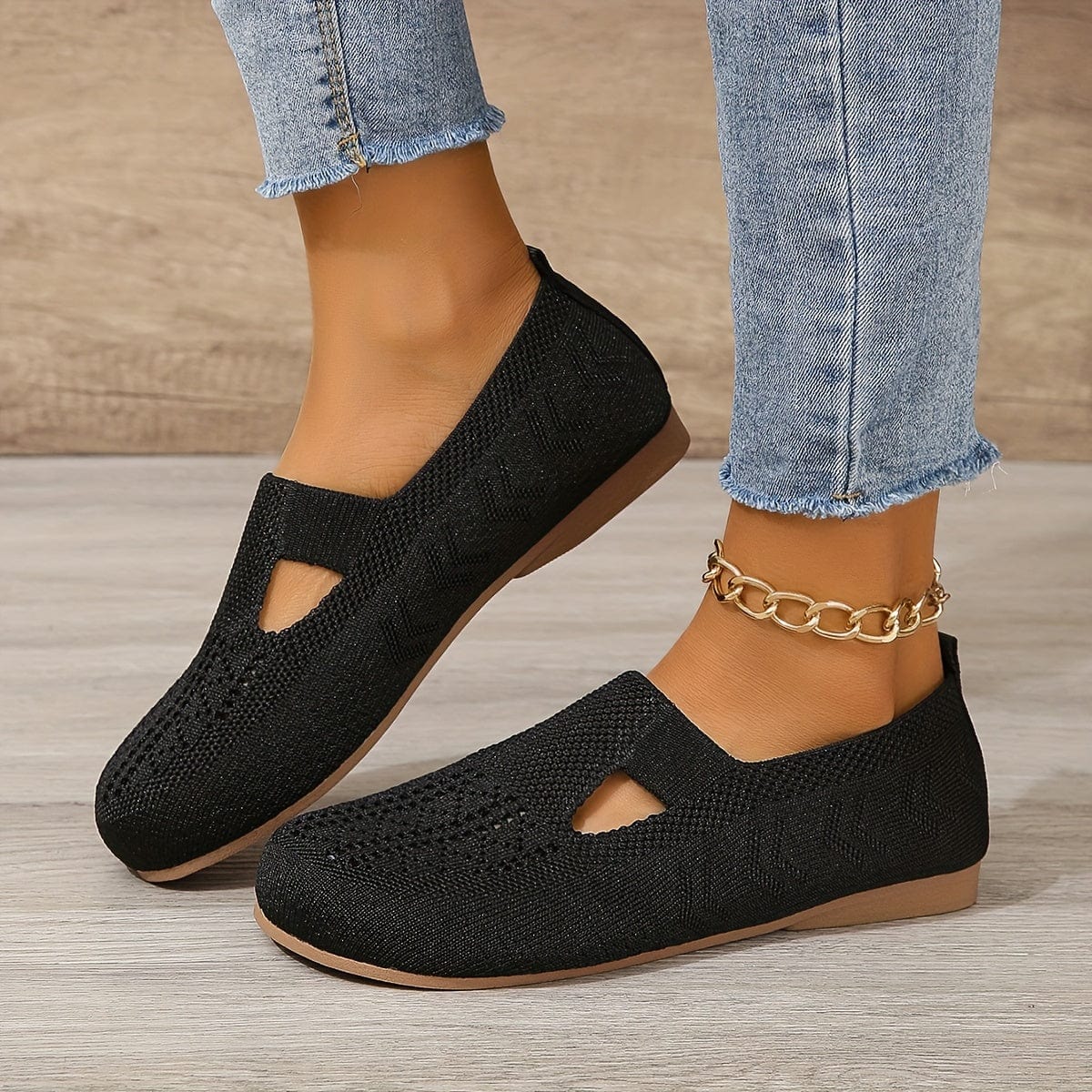 Elodie|Chaussures plates tricotées pour femmes