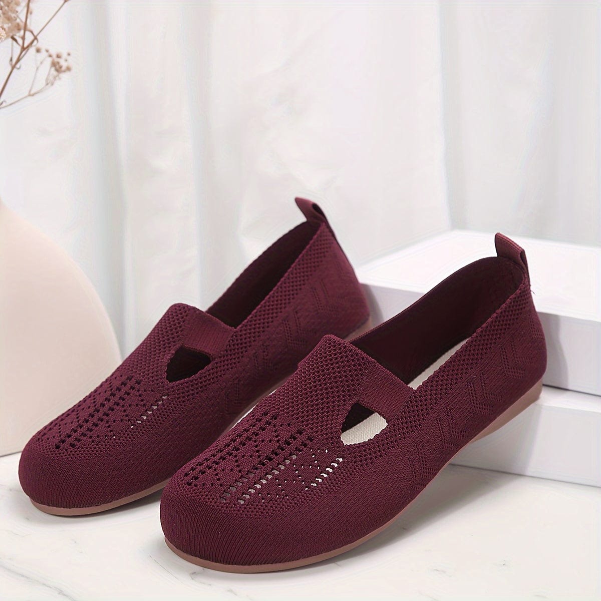 Elodie|Chaussures plates tricotées pour femmes