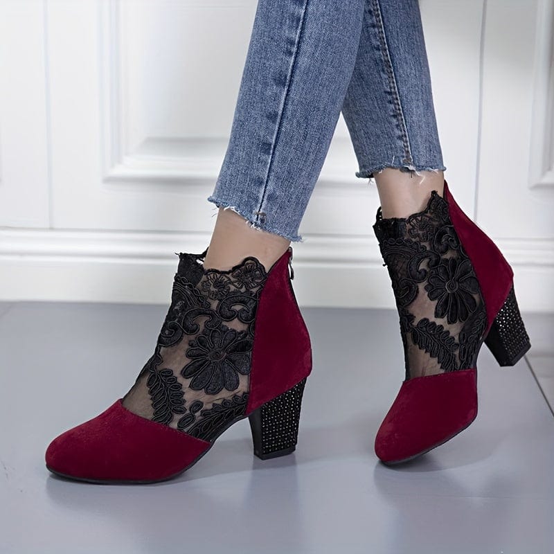 Katia|Bottes à motif de dentelle pour femmes