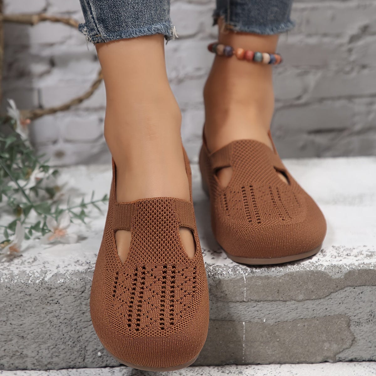 Elodie|Chaussures plates tricotées pour femmes