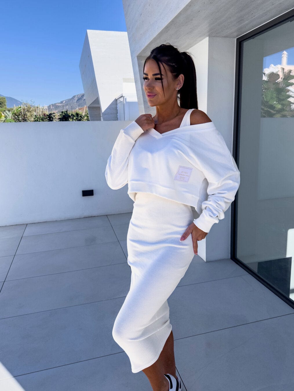 Andrea|Ensemble Décontracté Sweatshirt et Robe