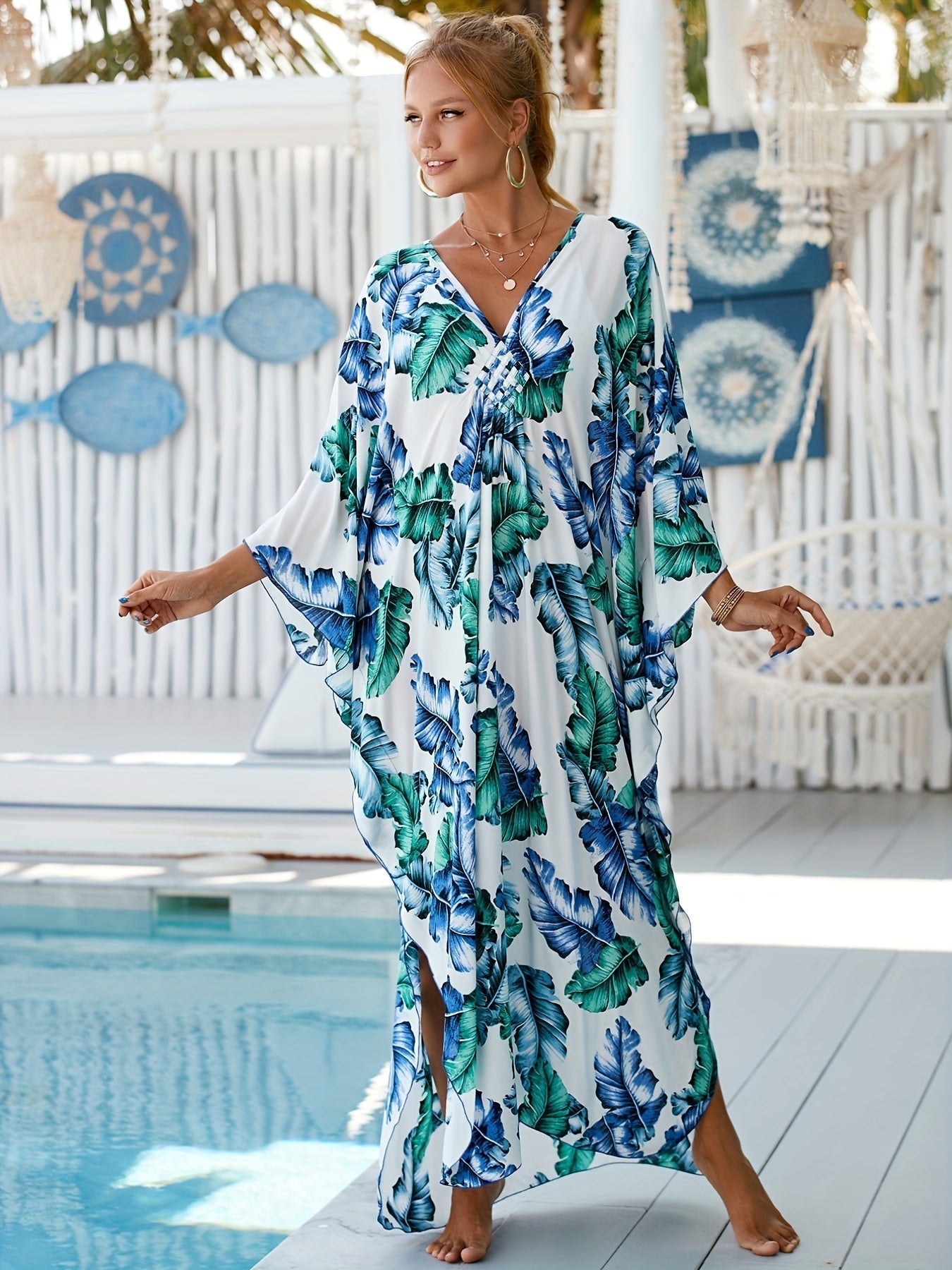 Robe Tropicale En Fibre De Bambou