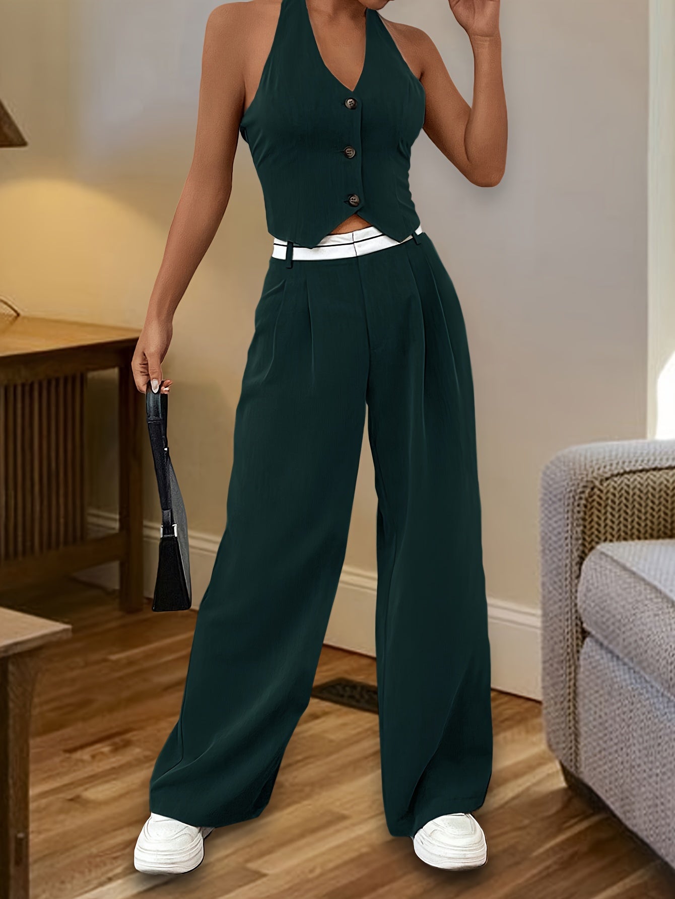 Adèle|Ensemble Deux Pièces Élégant et Stylé